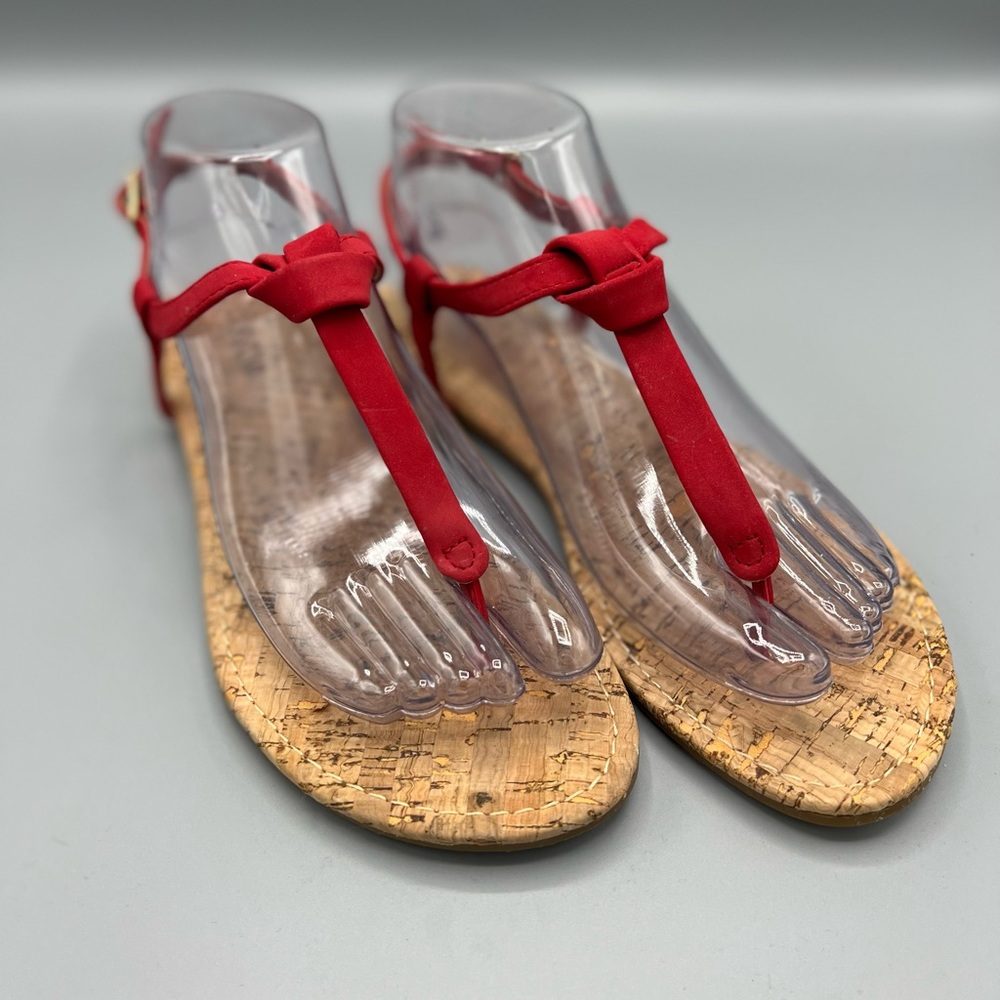 Red Knotted Sandals